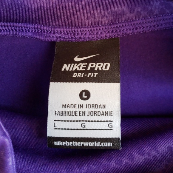 Nike Pro Dri Fit Purple Mock Turtleneck Large - Picture 5 of 8